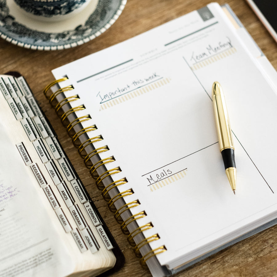 a prayerful planner like the Hope Planner give extra notes space each week