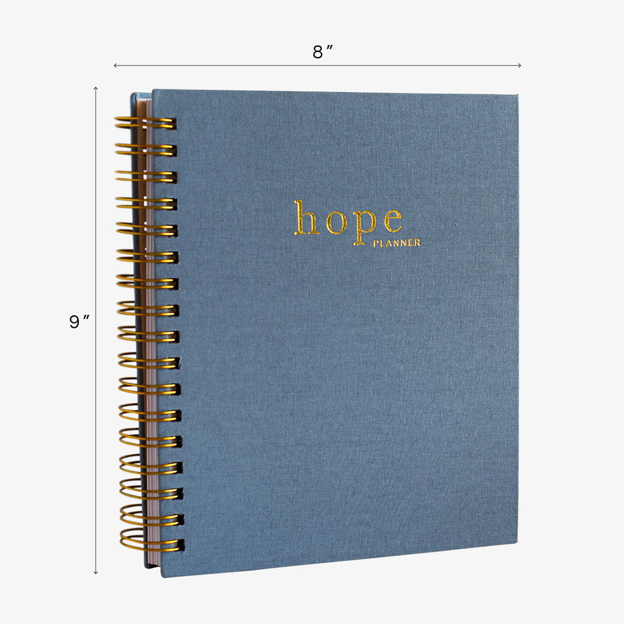 christian planner and prayer journal, the hope planner size