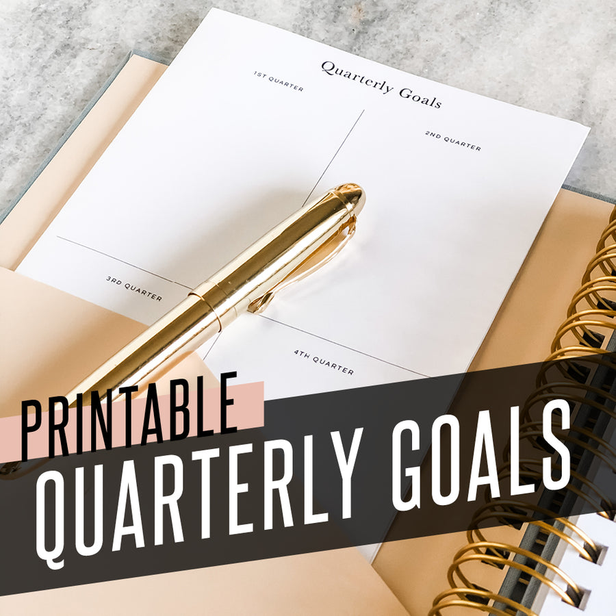 Quarterly Goals Printable