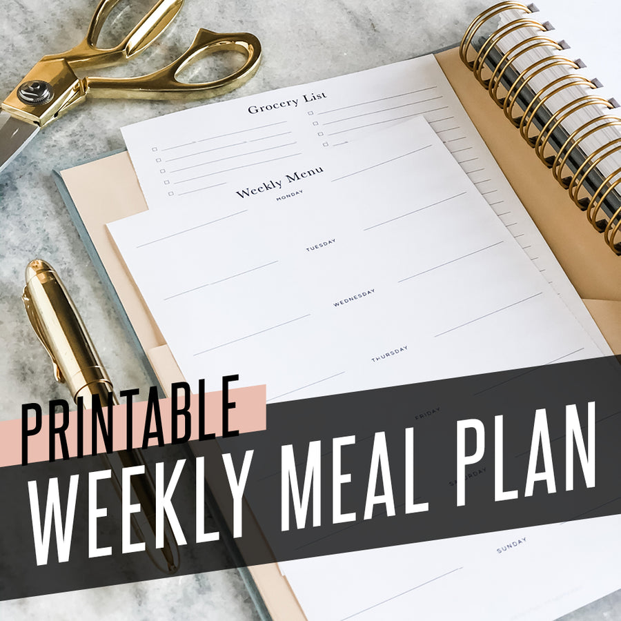 Weekly Meal Plan + Grocery List Printable